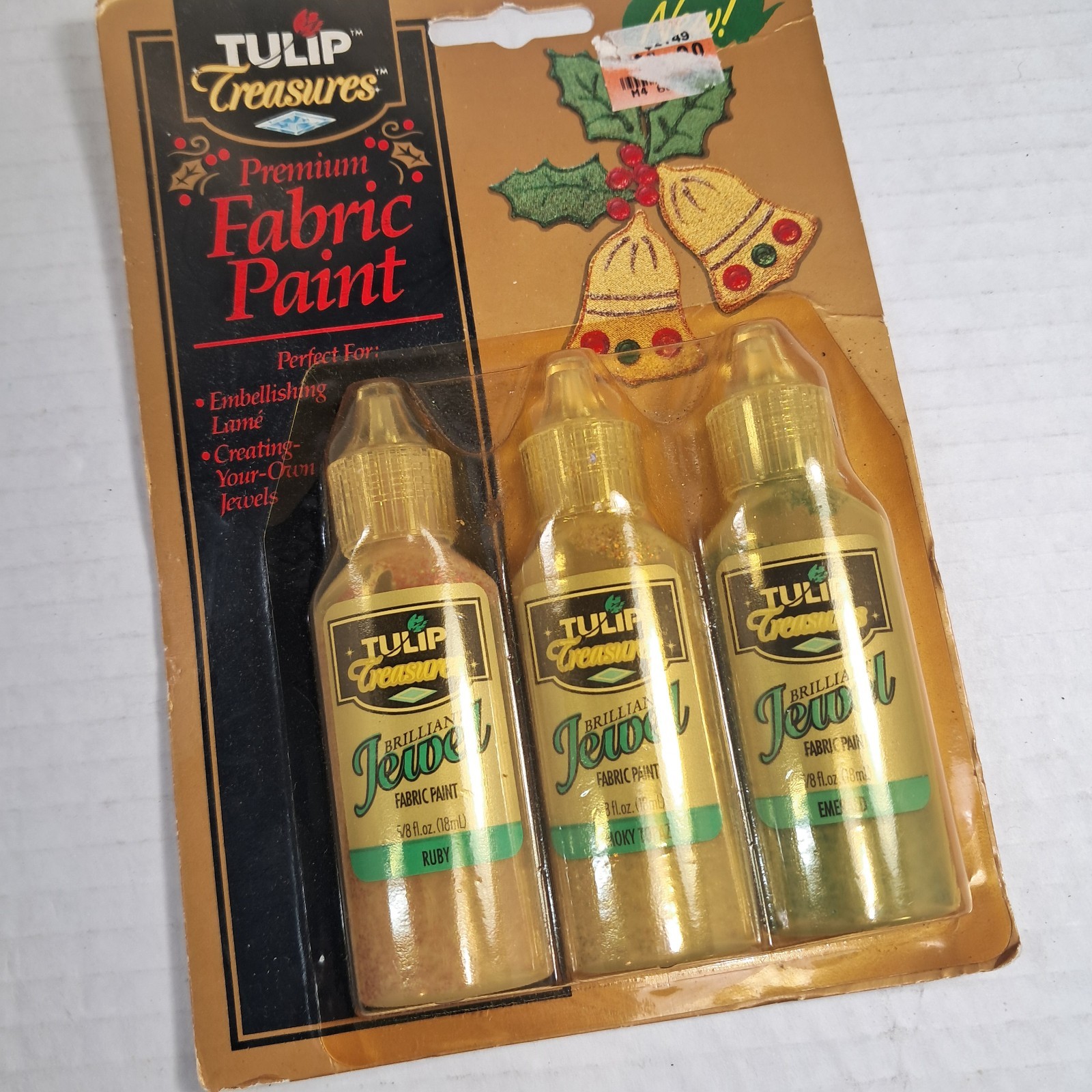 Tulip Treasures Premium Fabric Paint Brilliant Jewel Ruby Smoky Topaz Emerald