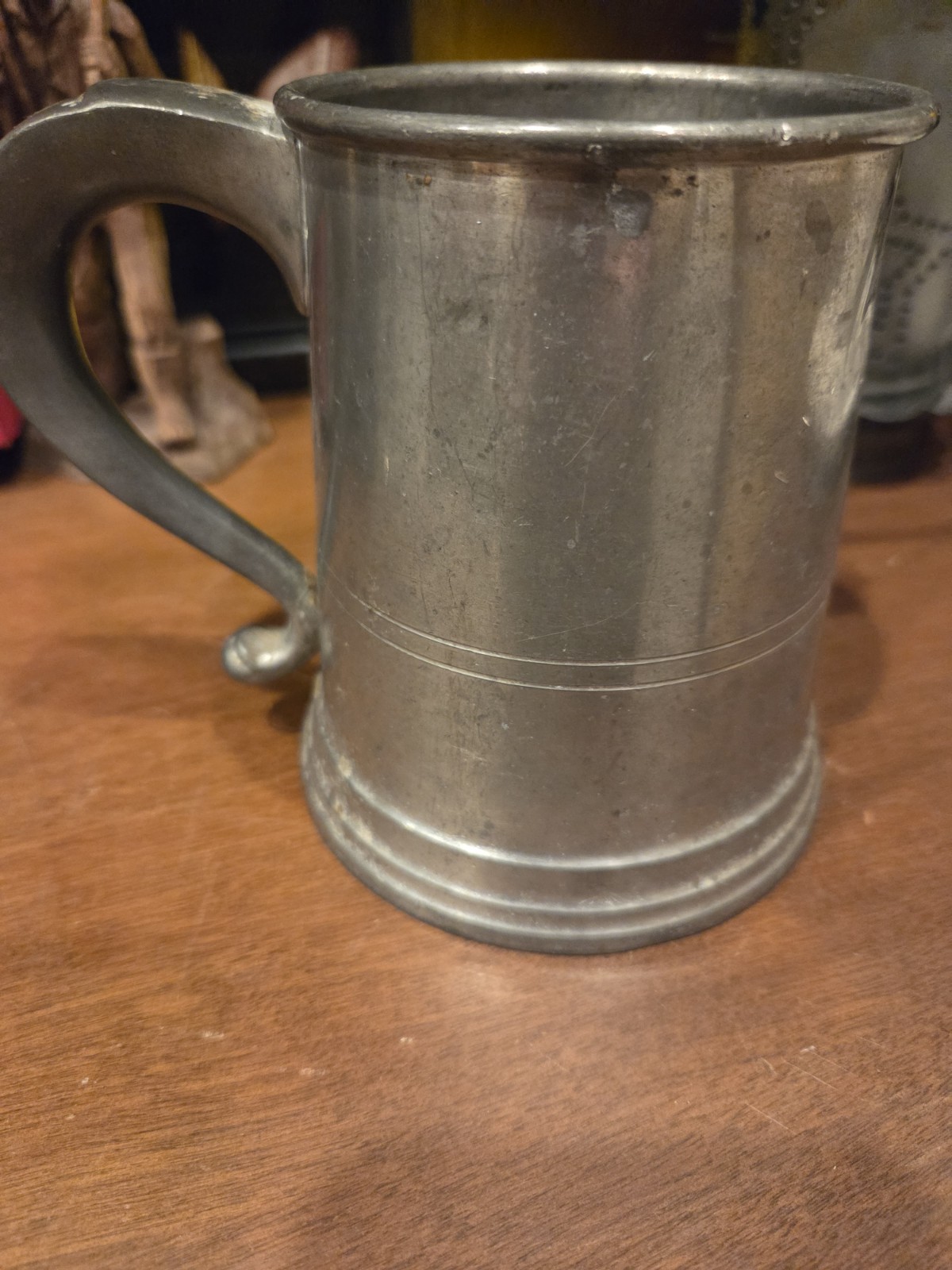 Vintage Woodbury Pewter Tankard Mug 5" Colonial Style Pewter Beer Mug