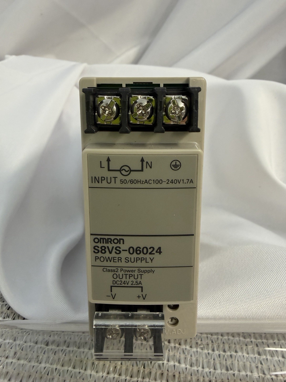 Omron S8VS-06024 DIN Rail Power Supply 24VDC 2.5A AC100-240V Input Cleaned Test