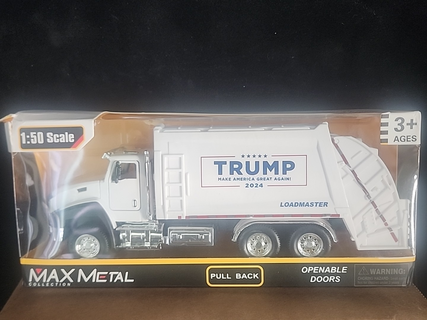 Max Metal Collection Diecast Trump Dump Truck 1:50 Loadmaster 2024