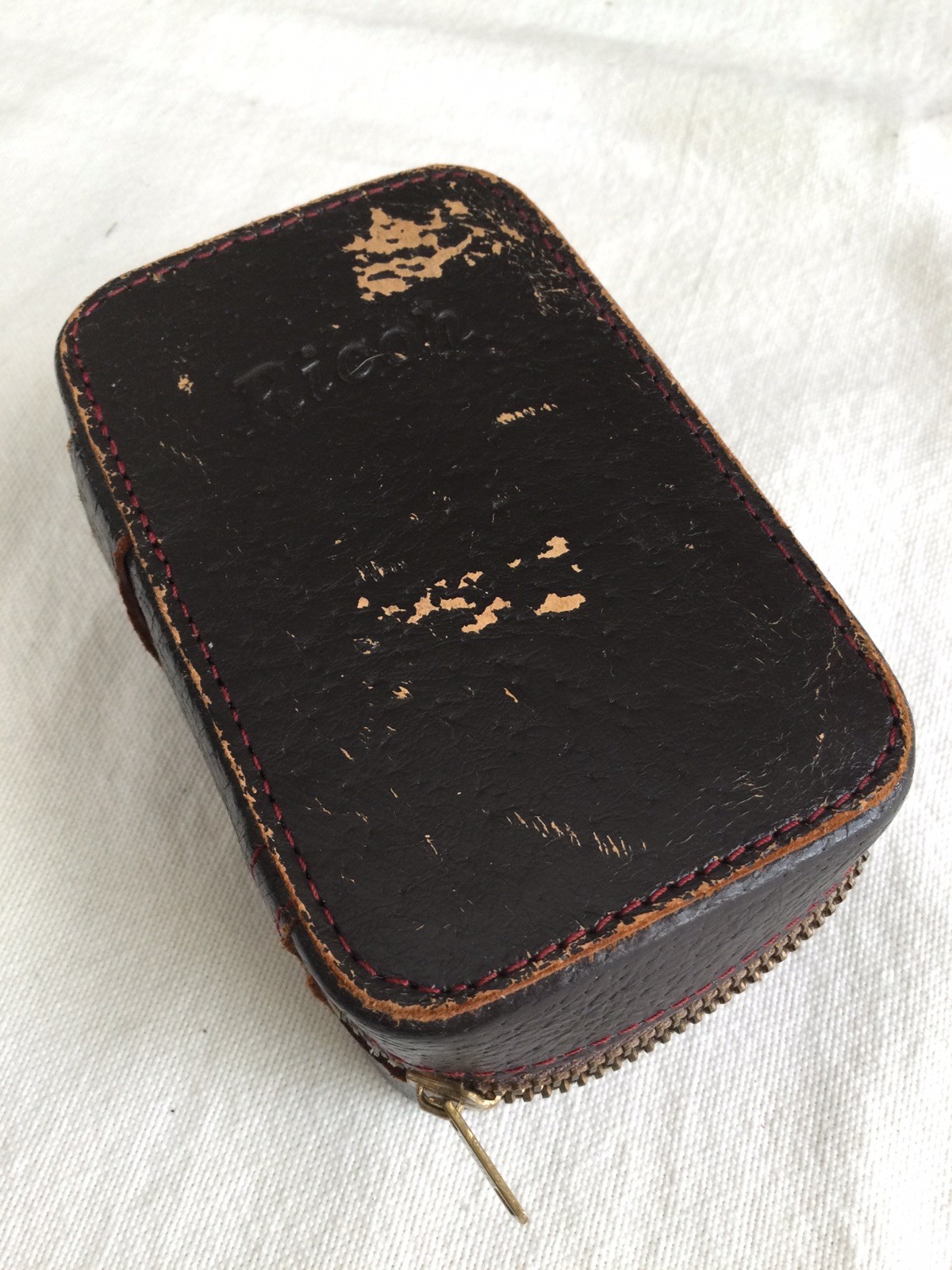 Vintage RICOH Flash in leather case #BC 605 - Japan UNTESTED