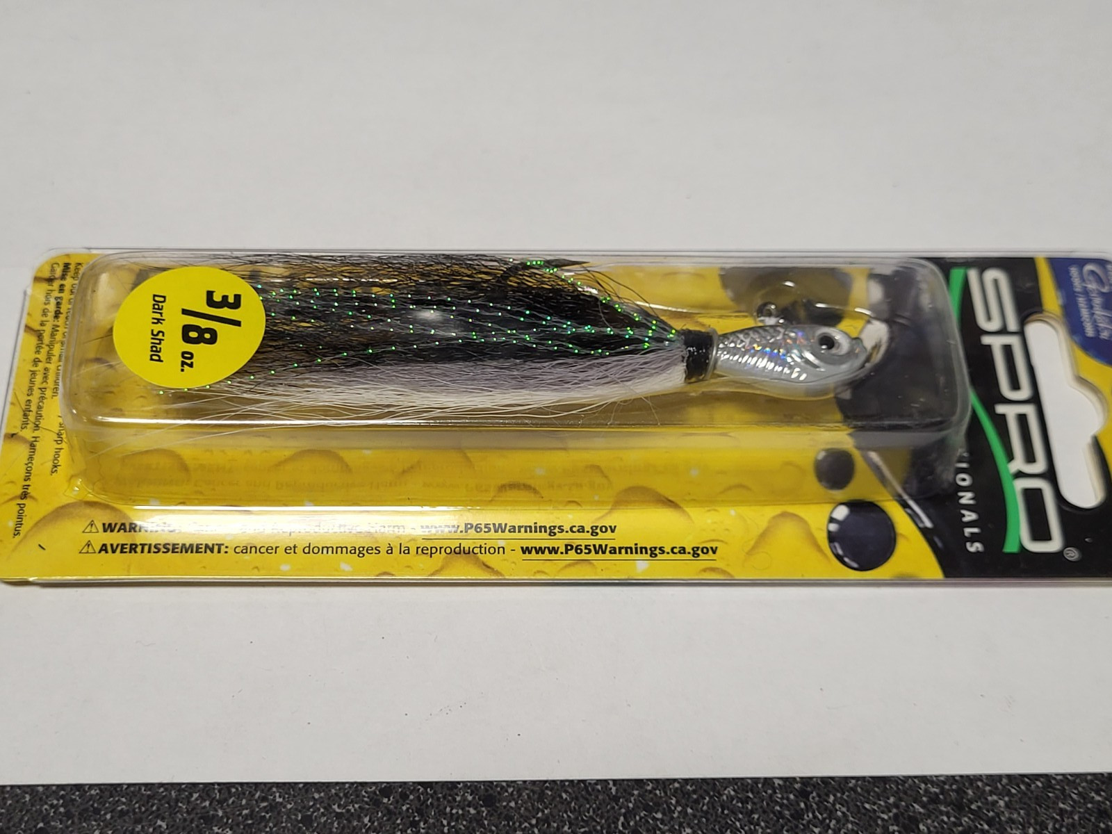 1 Spro Prime Bucktail Jig 3/8 oz. DARK SHAD - FREE SHIPPING