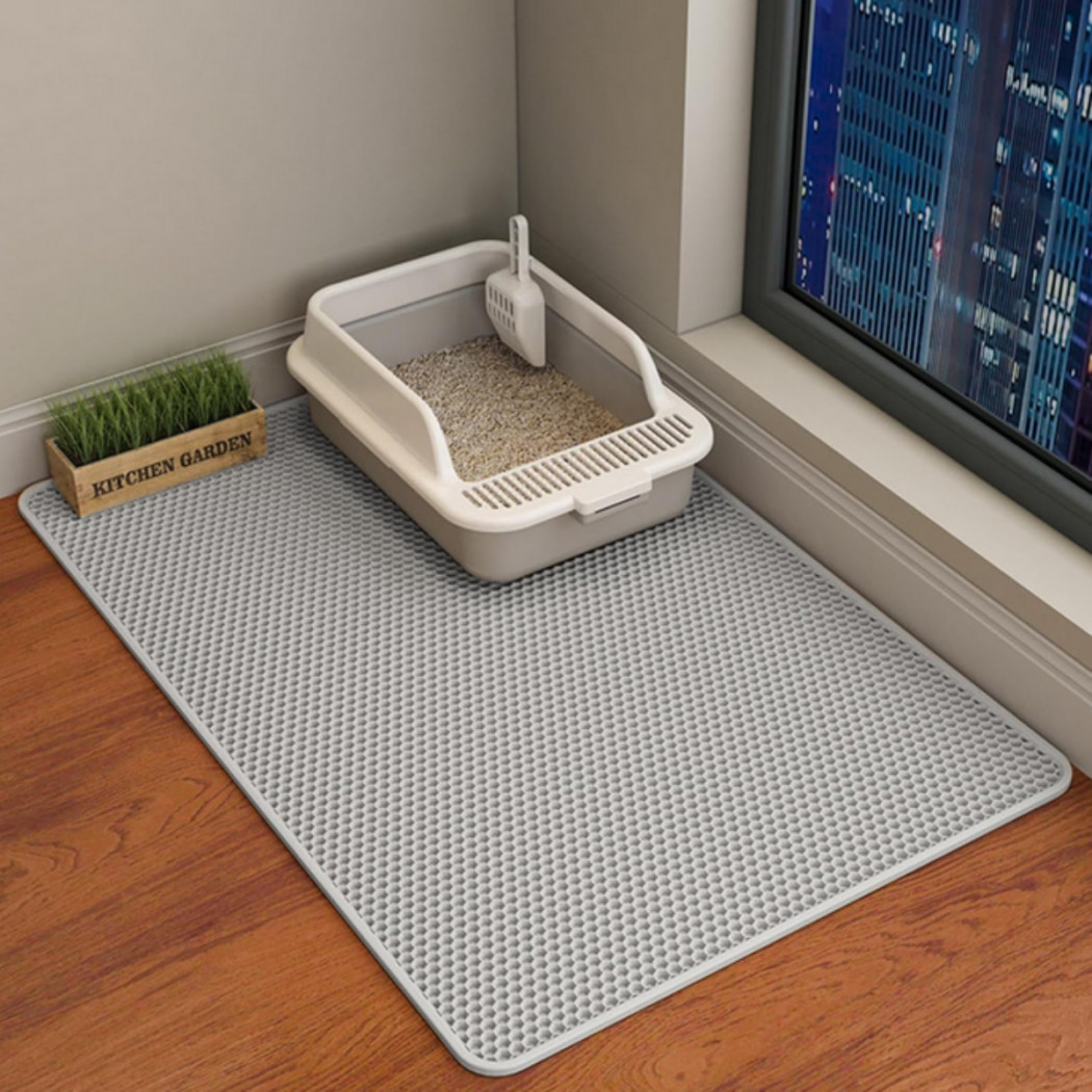 21.6*29.5'' Cat Litter Mat Trapping Honeycomb Double Layer Design Waterproof