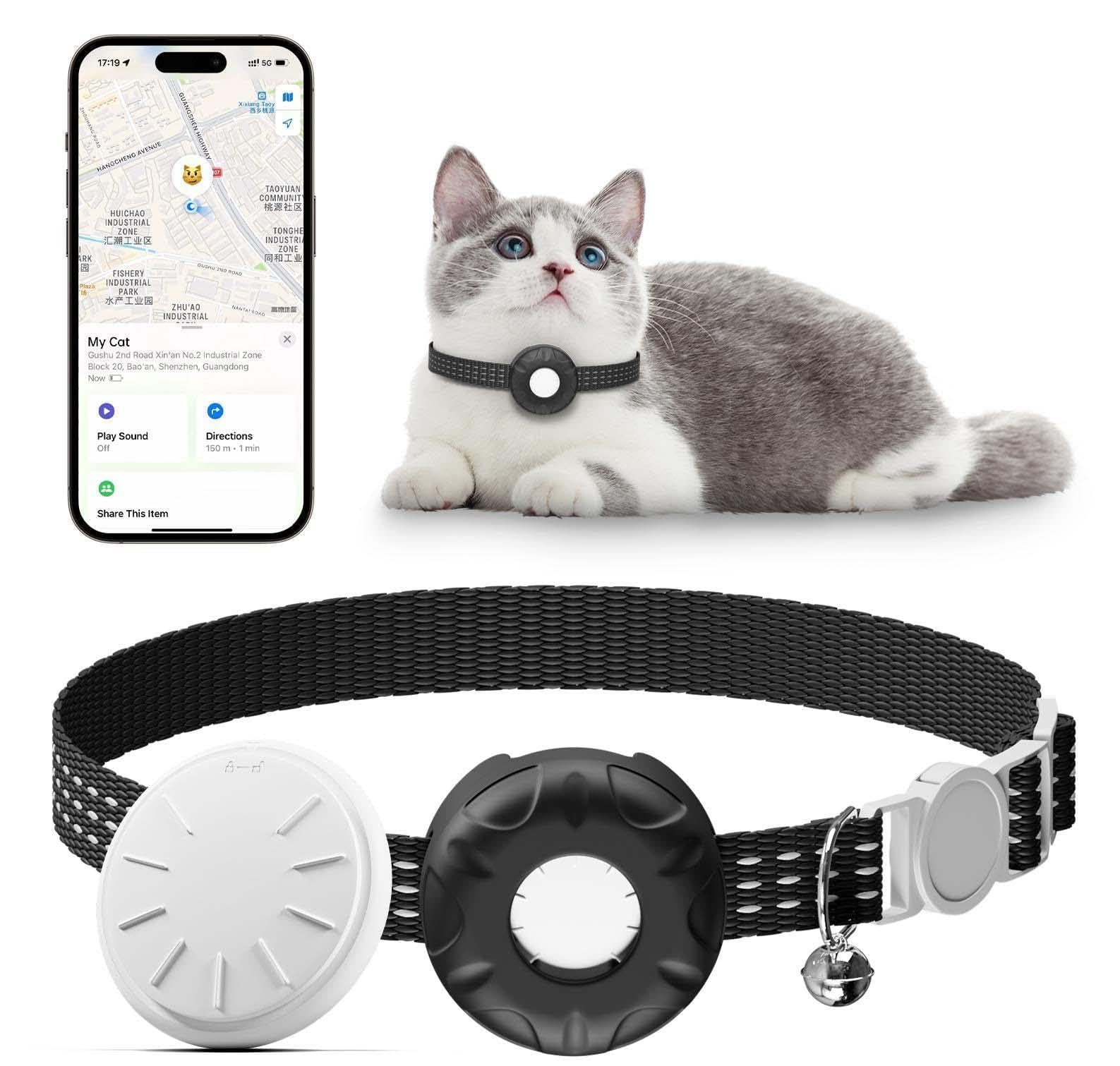 Cat GPS Tracker, Waterproof Pet Tracker for Cats, Cat GPS Tracker Collar with...
