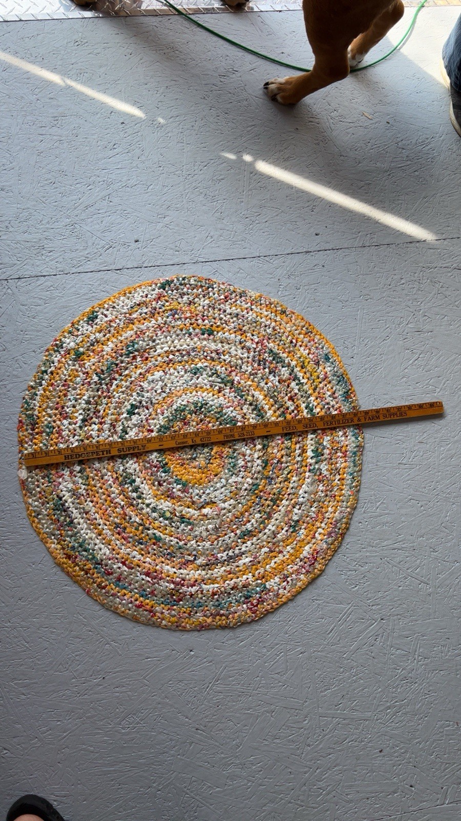 Super Cool Vintage Woven Bag Rug 28”