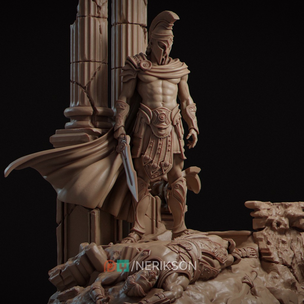 Achille by Nerikson 75mm Resin Scale Model Unassembled Display