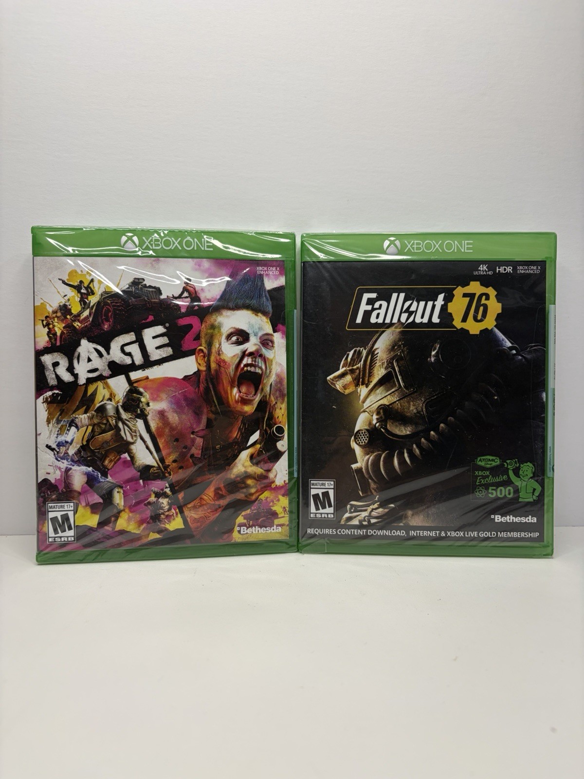 NEW/SEALED :Microsoft Xbox One Game Lot Of 2 Fallout 76 & Rage 2