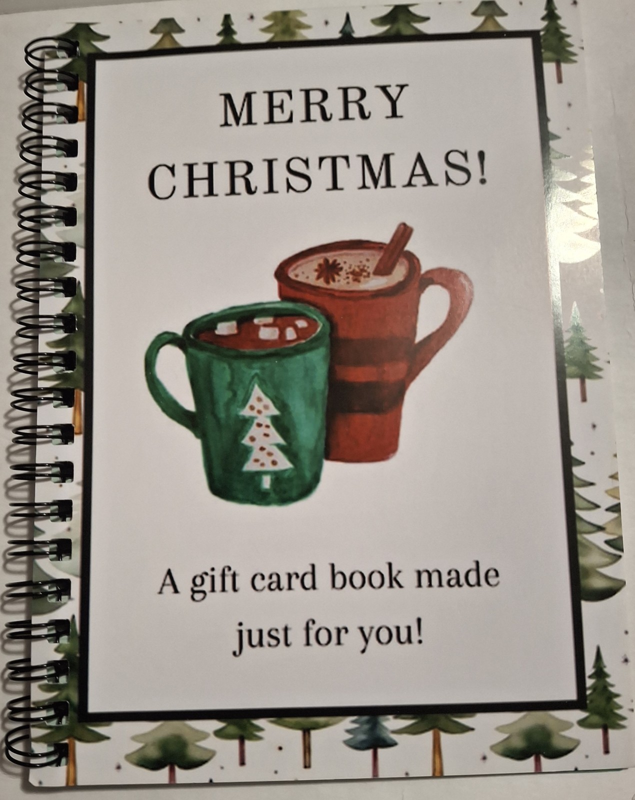 Christmas Gift Card Book. Spiral Bound Book New