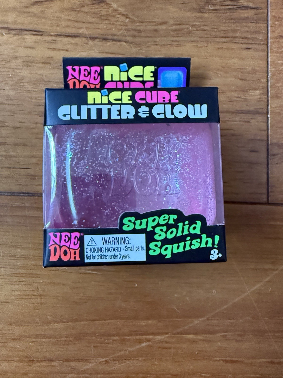 Nee Doh Nice Cube Glitter and Glow - PINK