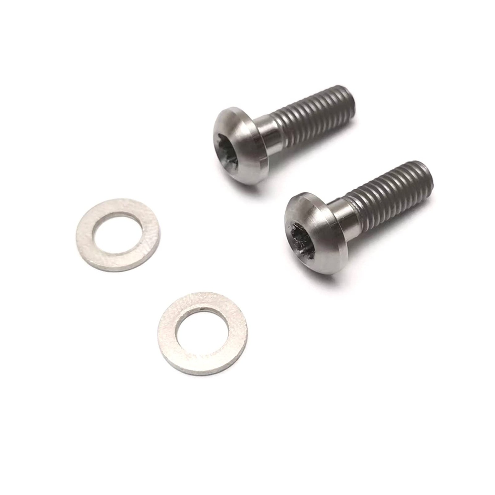 TAKEWELL Titanium Flat Mount Disc Bolts T25 15mm 2 Pcs for small, TI 