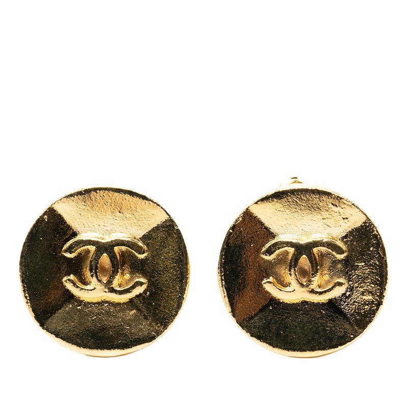 CHANEL Coco Mark Earrings Gold Plated Ladies CHANEL Used