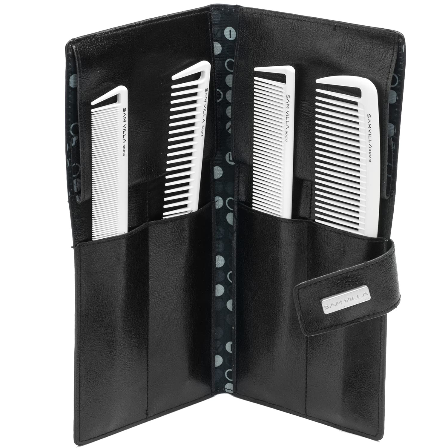 Signature Series Professional 8-Piece Cutting & Hair Parting Comb Set with Case