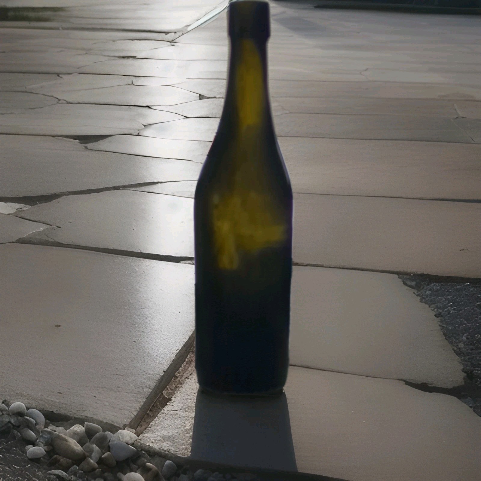 Antique Dark Green Beer Bottle Pontil 1