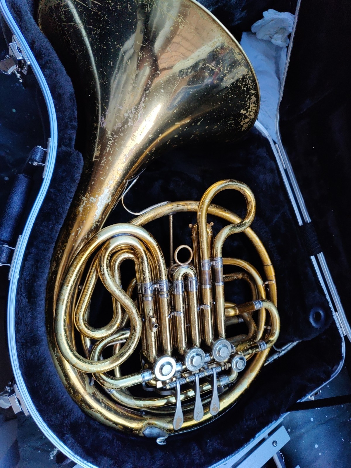 King 1159 Double French Horn Serial#480993 With Case In Good Playable Condition