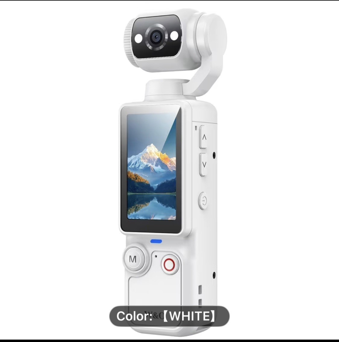 4K HD 180° Rotating Lens Anti Shake Action Camera with 1.9 Inch Screen, 2000mAh