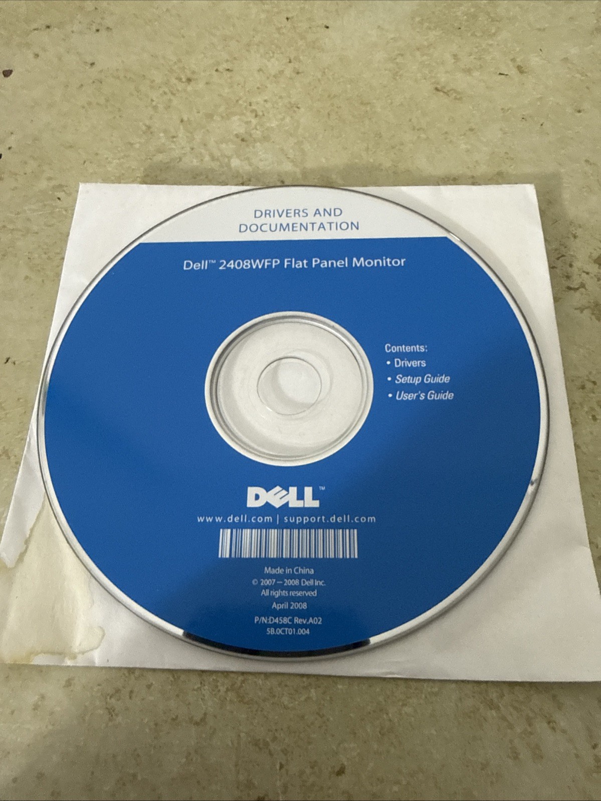 Dell 2408WFP Drivers And Documentation CD