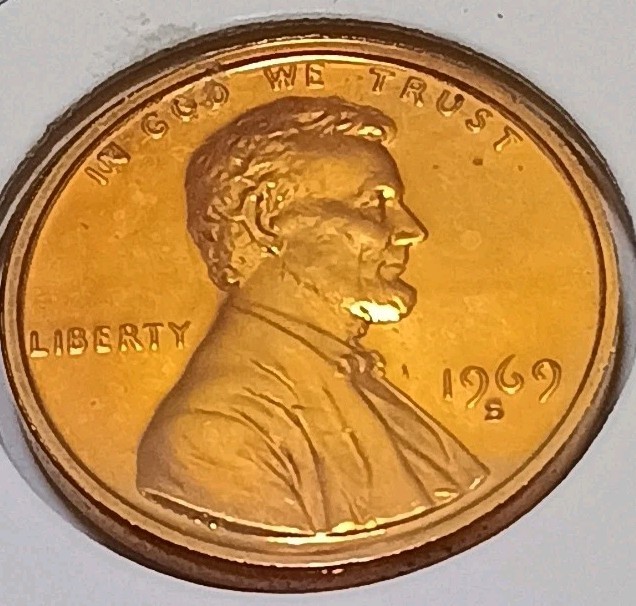1969 S Proof Lincoln Memorial Penny In 2x2 Coin Flip ***FREE SHIPPING***