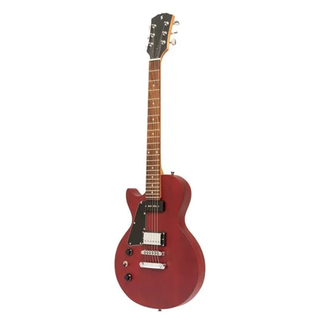 Stagg 27107 Electric Guitar with Humbucker P90 - Cherry - Left-Handed