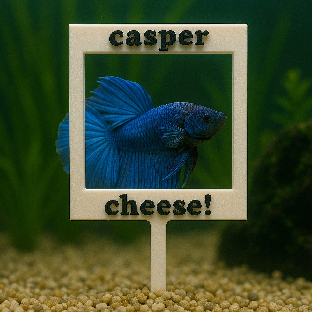 Fish Name Tag, Personalized Aquarium Sign, Betta Fish Nameplate, Fish Tank Decor