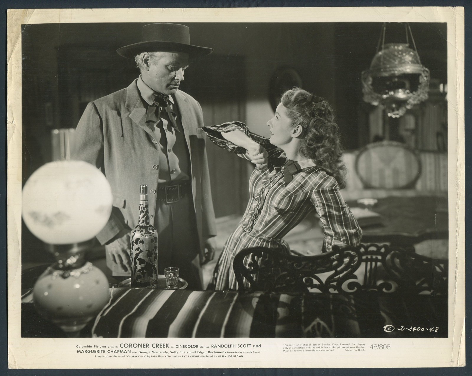 GEORGE MACREADY MARGUERITE CHAPMAN in Coroner Creek '48 FEAR