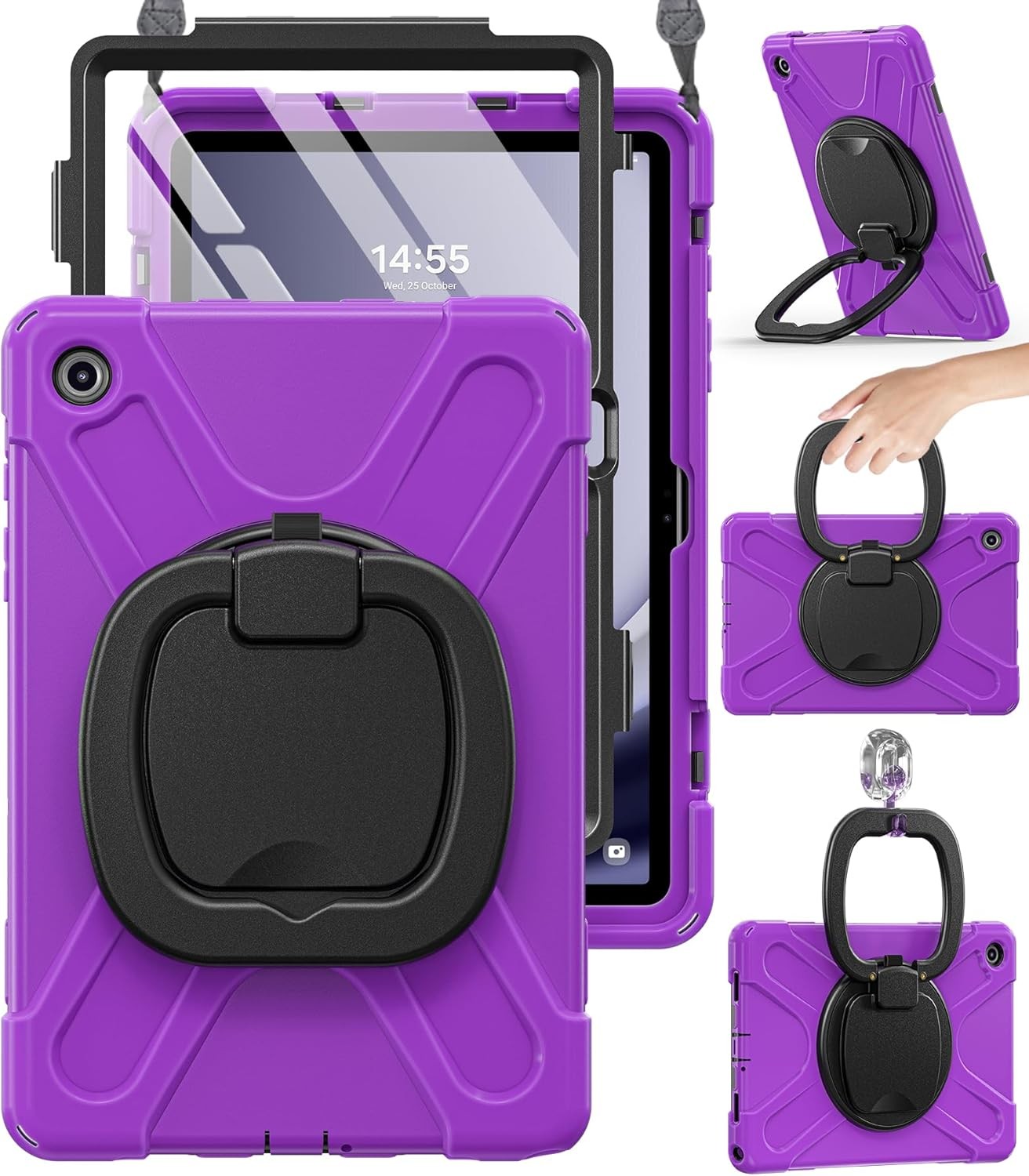 Case for Samsung Galaxy Tab A9+ 11 Inch 2023 SM-X210 with Screen Protector, Grip