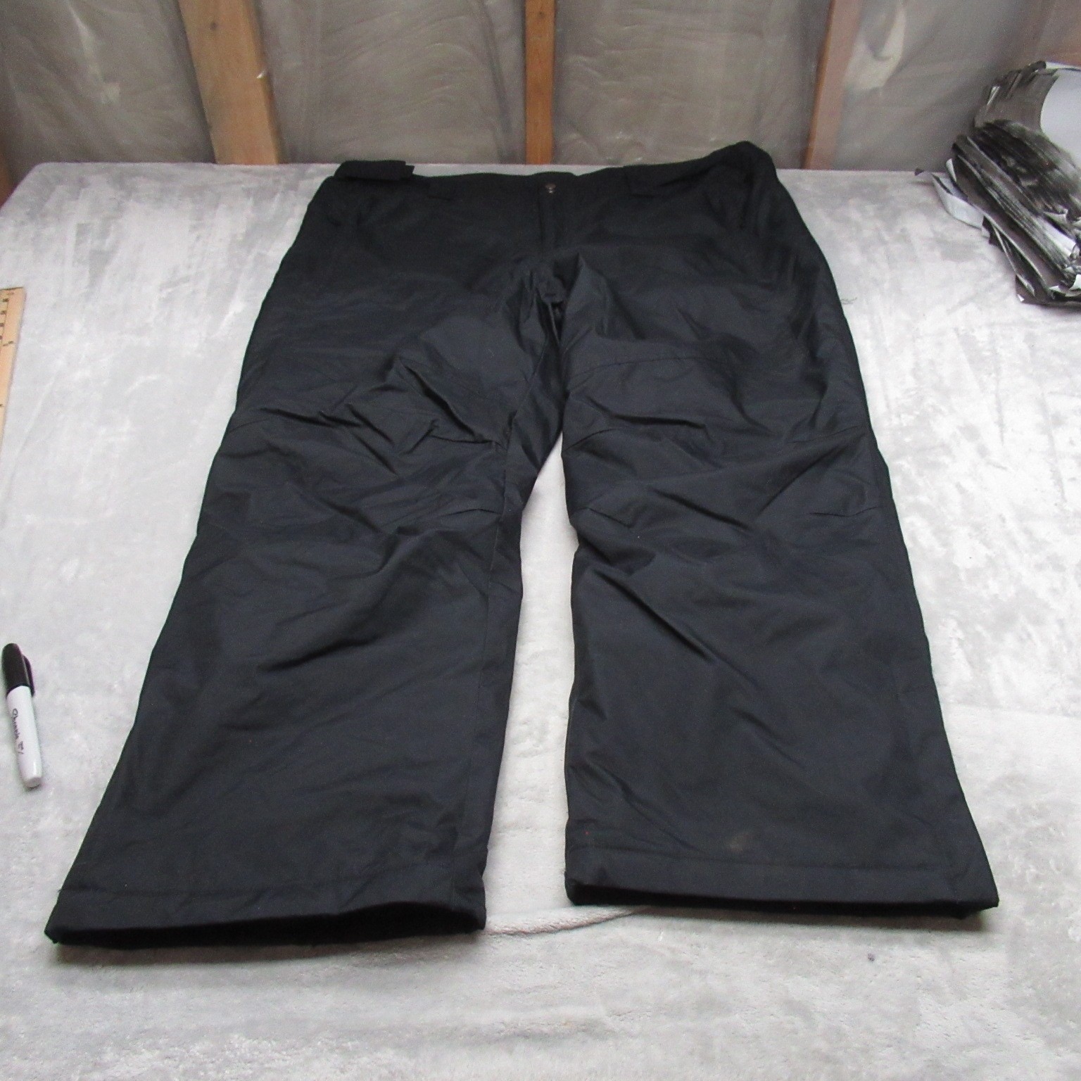 Columbia Snow Pants Men XXL Short Blk Bugaboo IV OmniHeat Insulated Winter 44x28