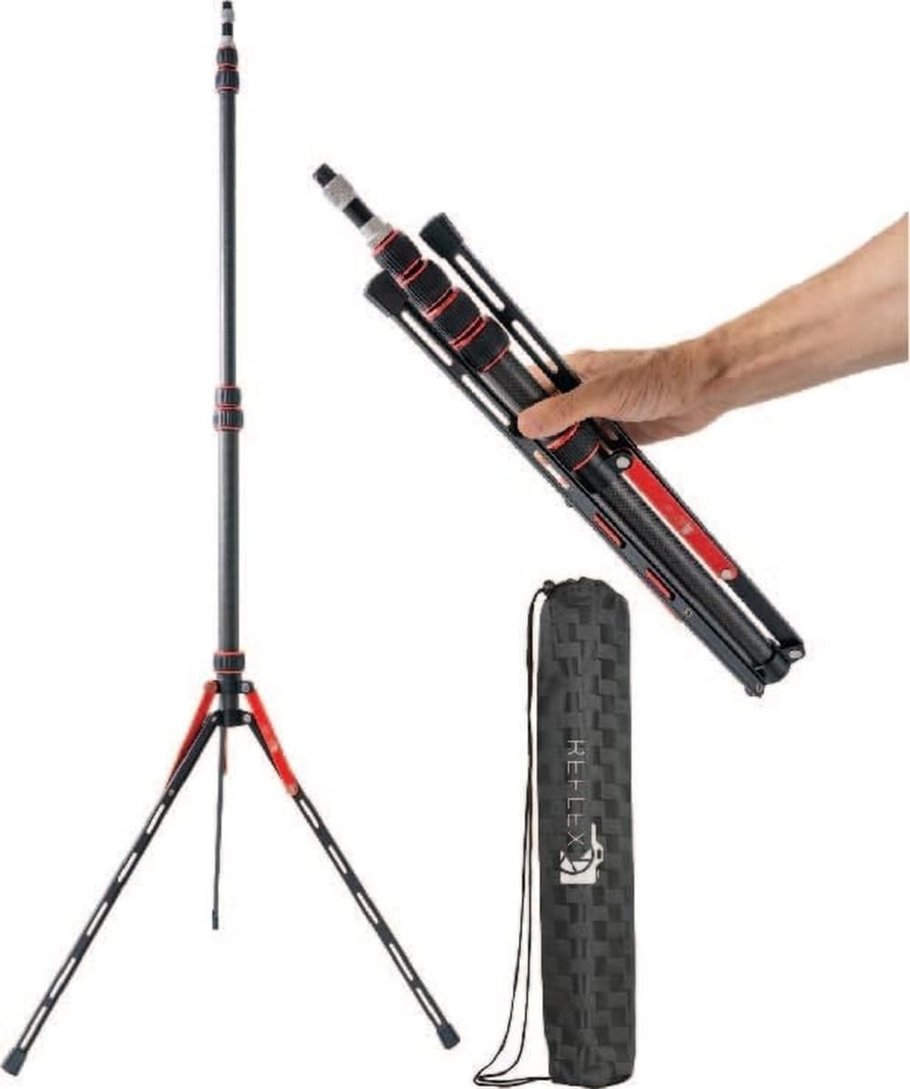 88" Carbon Fiber Light Stand – Lightweight 7ft 3in Travel Lighting Tripod for...