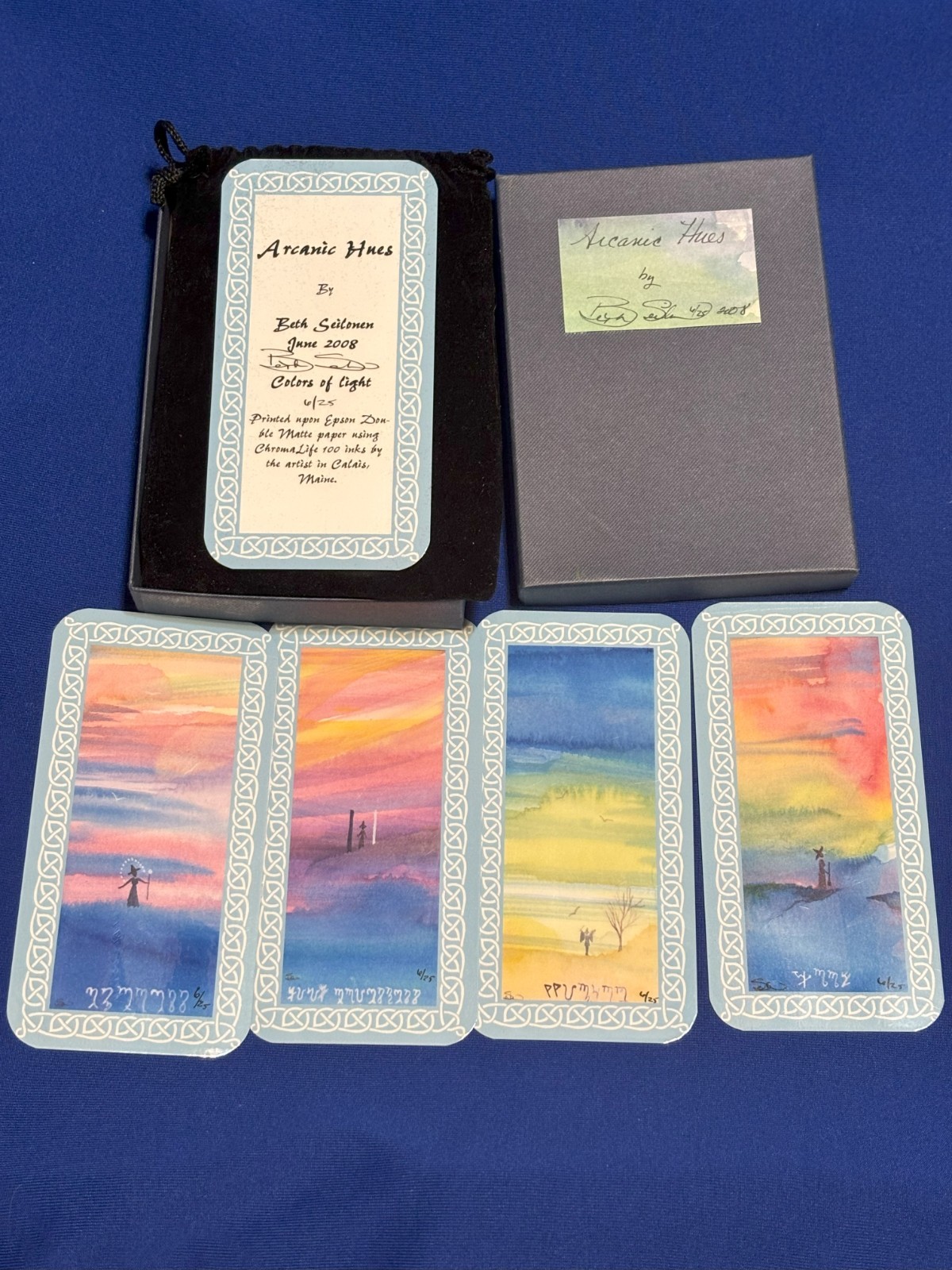 Arcanic Hues Tarot By Beth Seilonen 22 card Deck Rare OOP 2008  6/25 