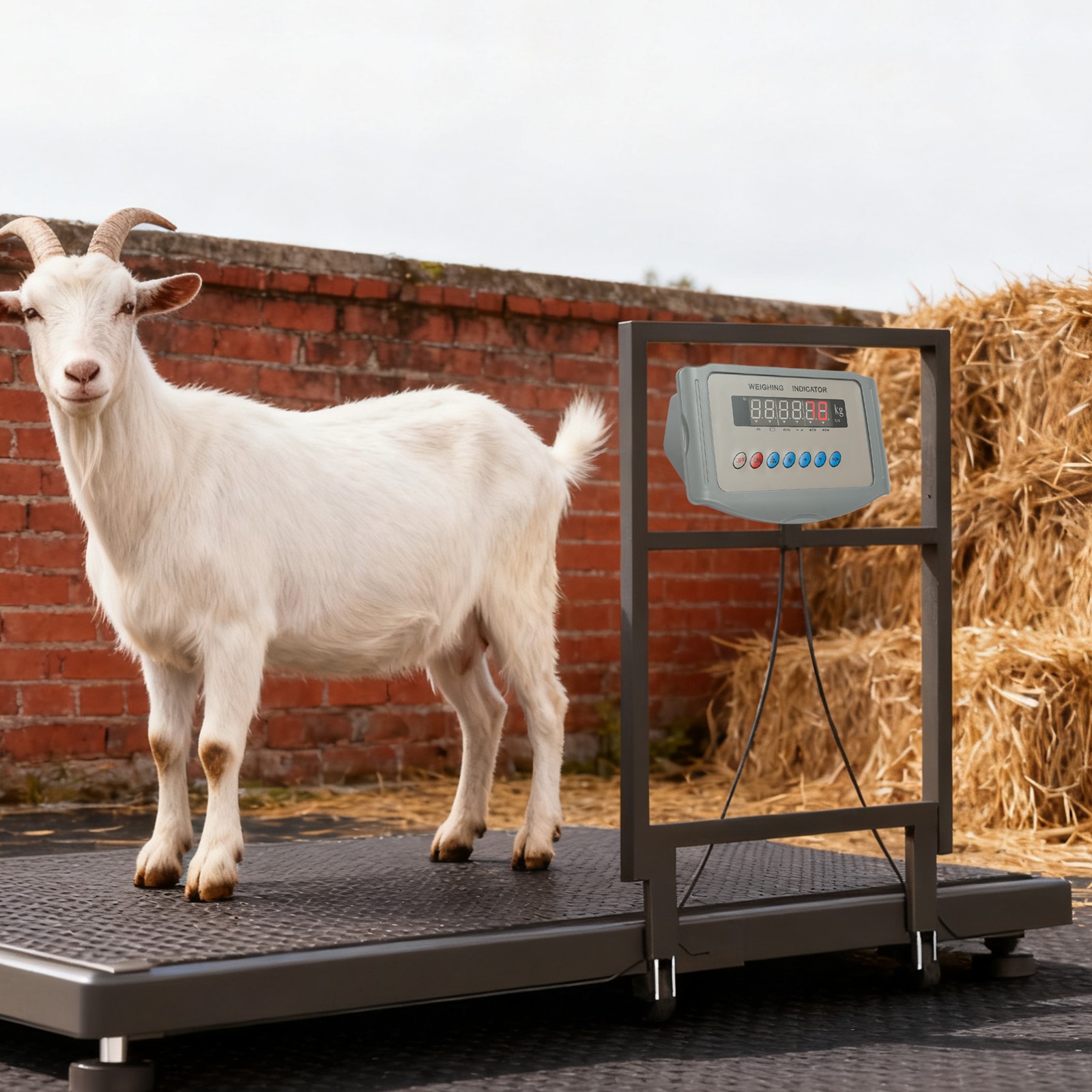 4409.25 lbs Livestock Scale with High Precision Indicator Scale Kit w/ Indicator