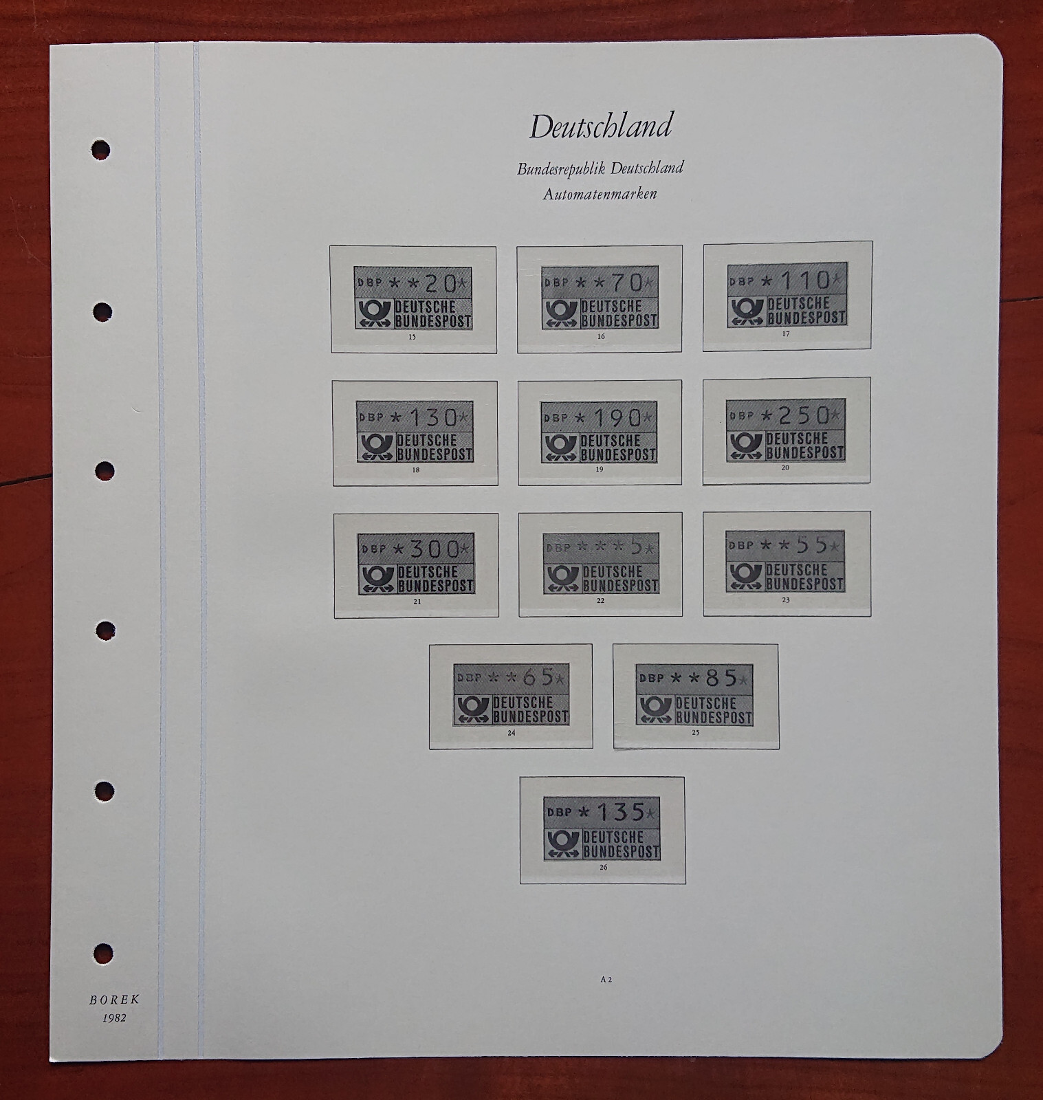Vordruckblatt Federal Republic Germany Borek 1982 S.S.A2 Machine Brands