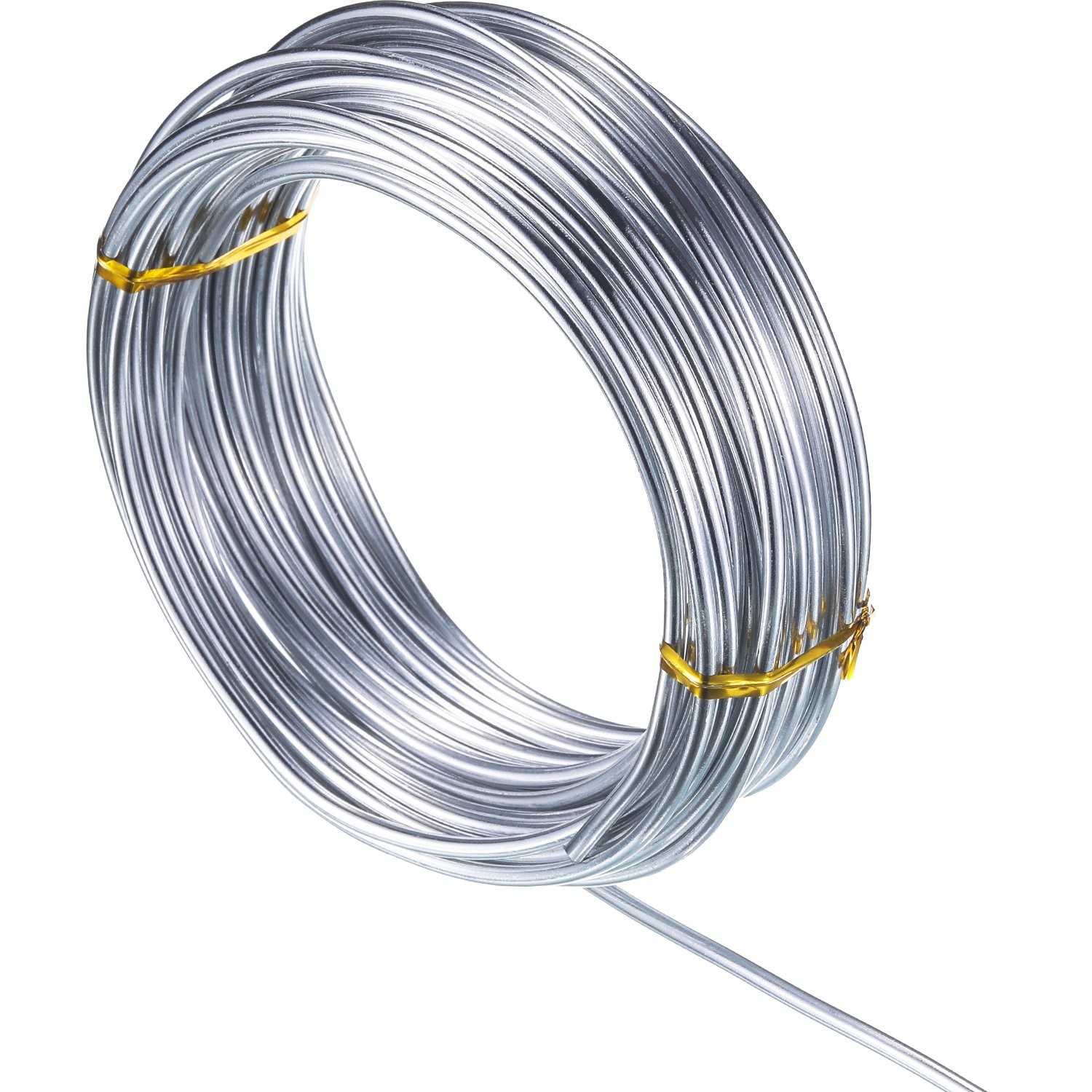 TecUnite Aluminum Craft Wire for Sculpting Armature 10000 mm x 3 mm, Silver 