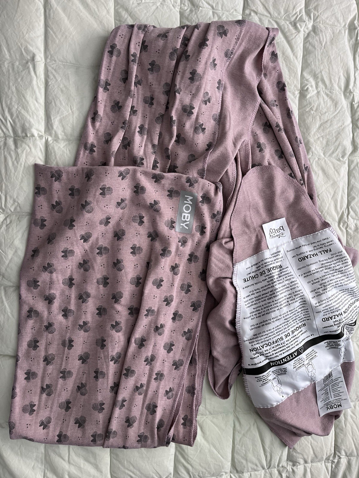 Moby Wrap Pink Disney Minnie Mouse Print Newborn - Toddler 8-33 lbs Baby Carrier