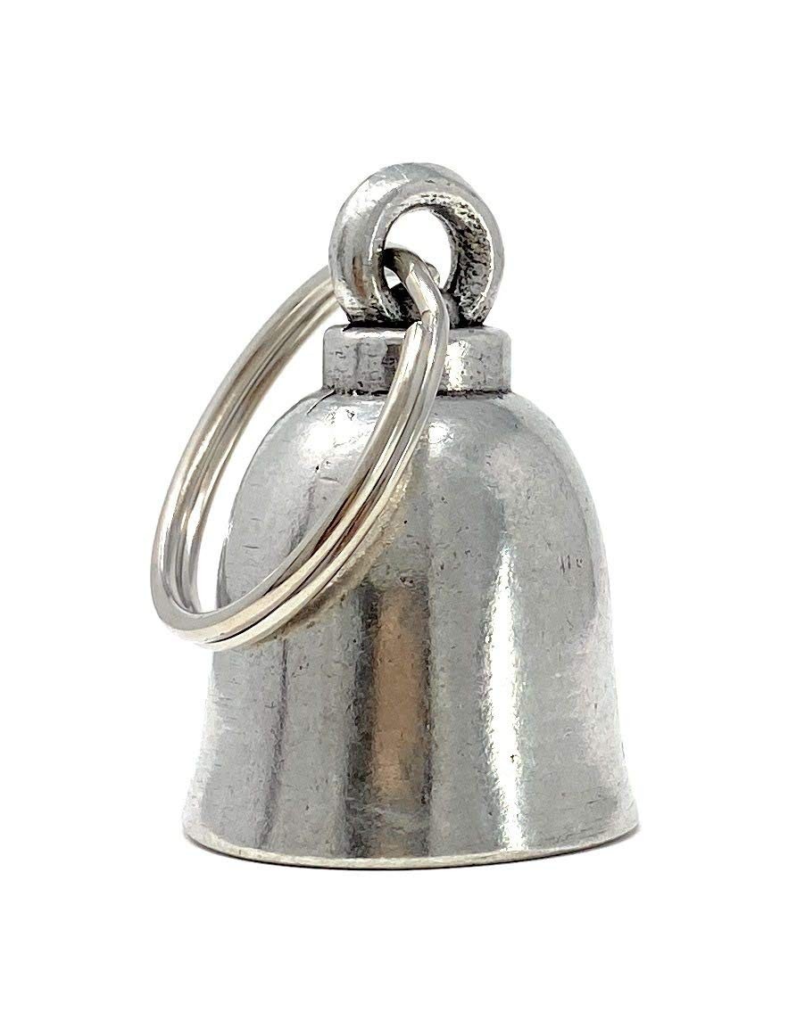 Pewter Motorcycle Biker Bell Accessory or Key Chain for Good Luck on The Road