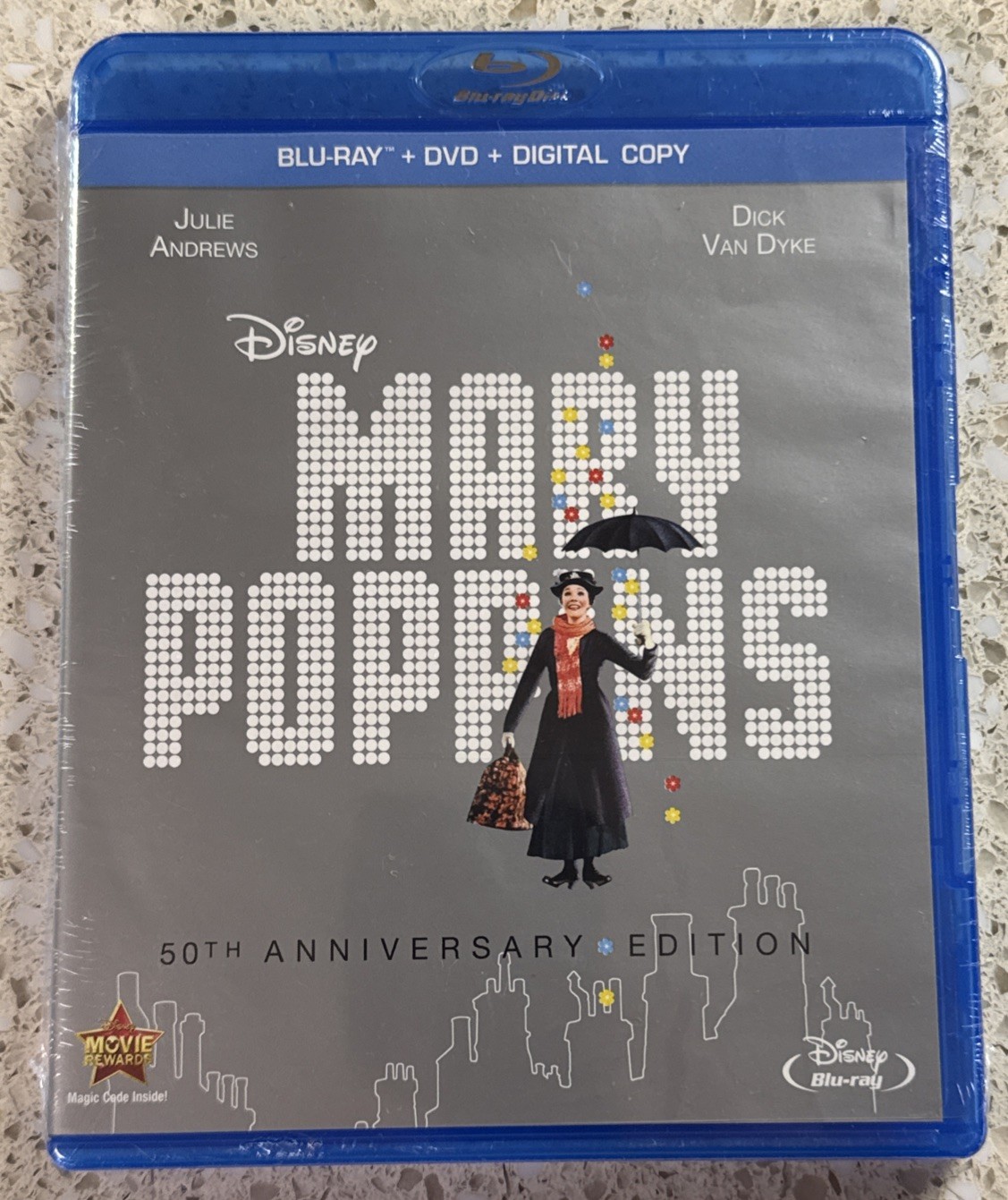 Mary Poppins 50th Anniversary Blu-ray Julie Andrews–NEW–No Slipcover READ