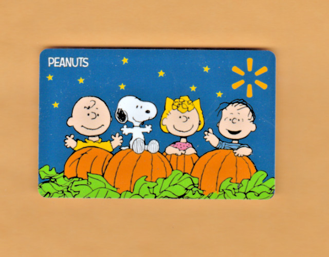 Collectible Walmart Gift Card - Peanuts Great Pumpkin - No Cash Value - FD102194