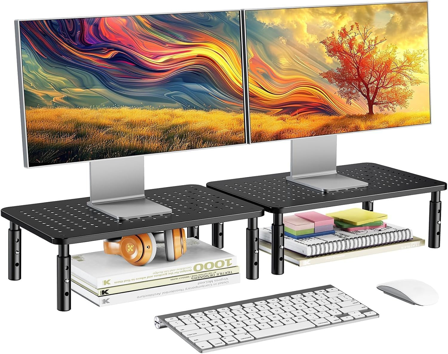 Monitor Stand for Desk, Computer Monitor Stand Height Adjustable, Monitor Riser 