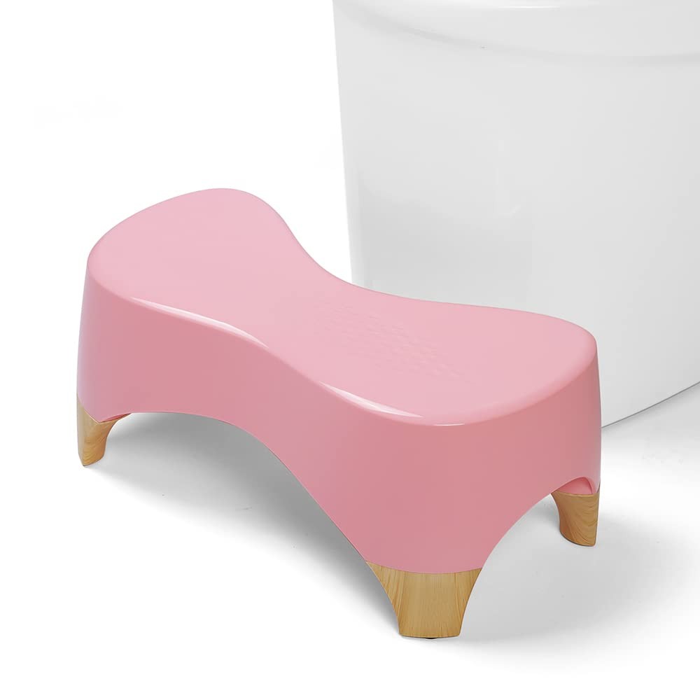 Pink Squatty Potty Stool for Adults and Kids - 6.7 Inch Toilet Aid