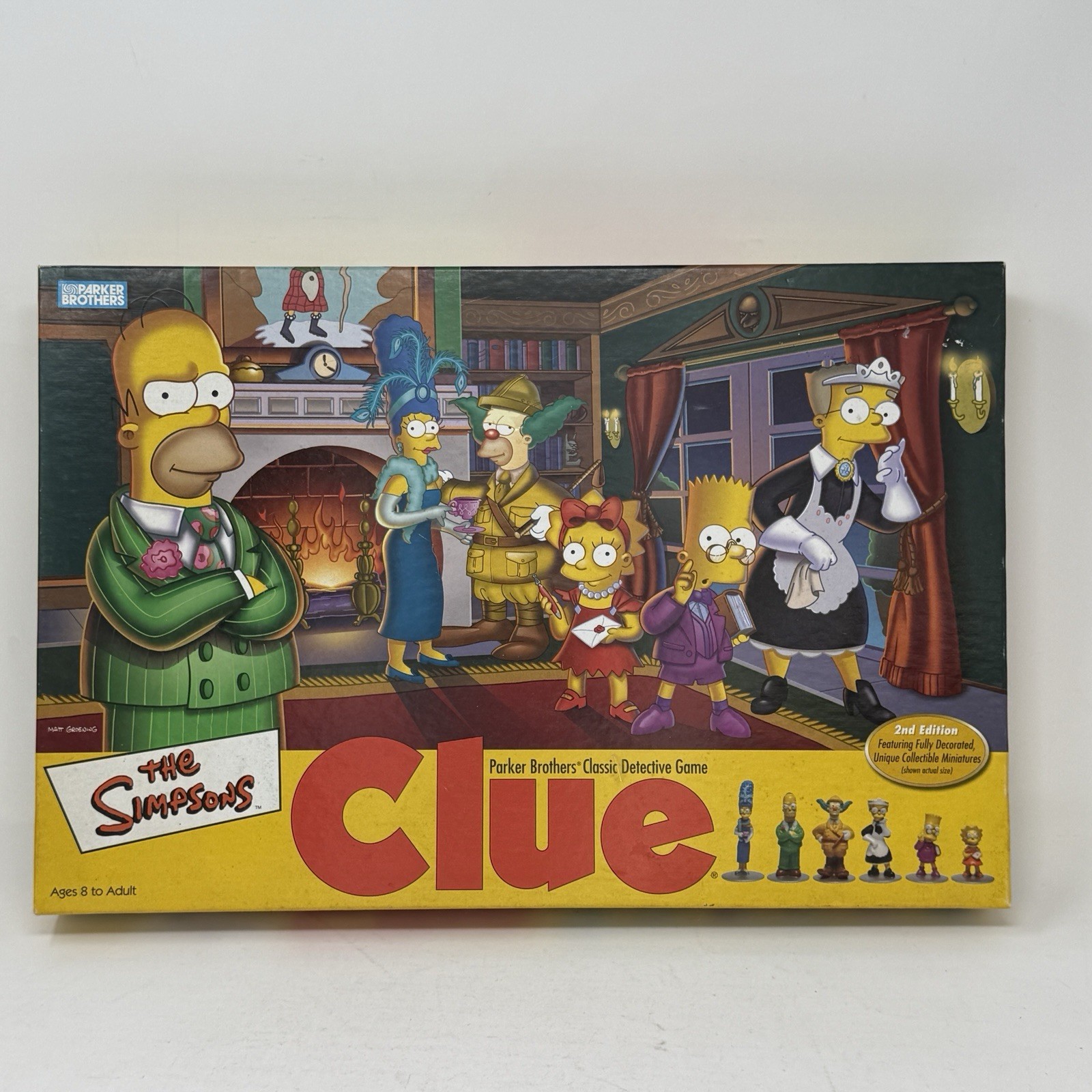 The Simpsons Clue Board Game COMPLETE!! Hasbro Parker Brothers Game
