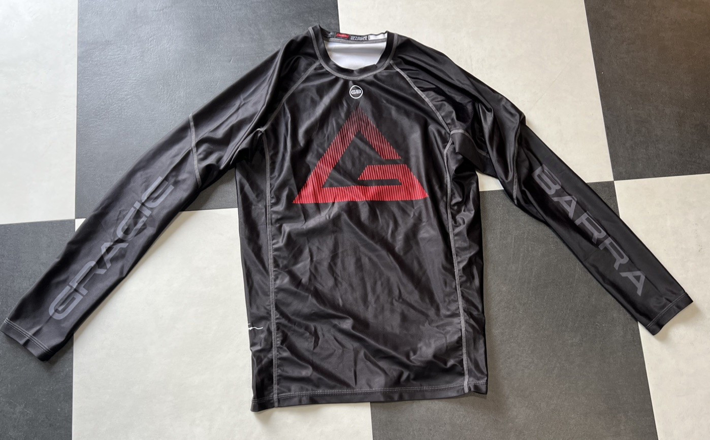 Gracie Barra Unisex M Black LS Compression Shirt & Adidas Draw string bag