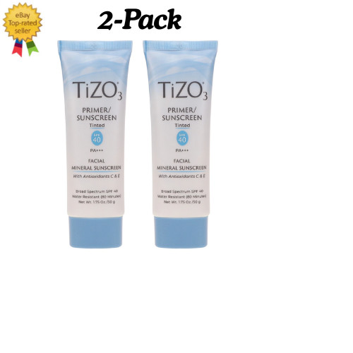 2 pack TIZO 3 Facial Mineral Sunscreen Tinted SPF 40 1.75 oz