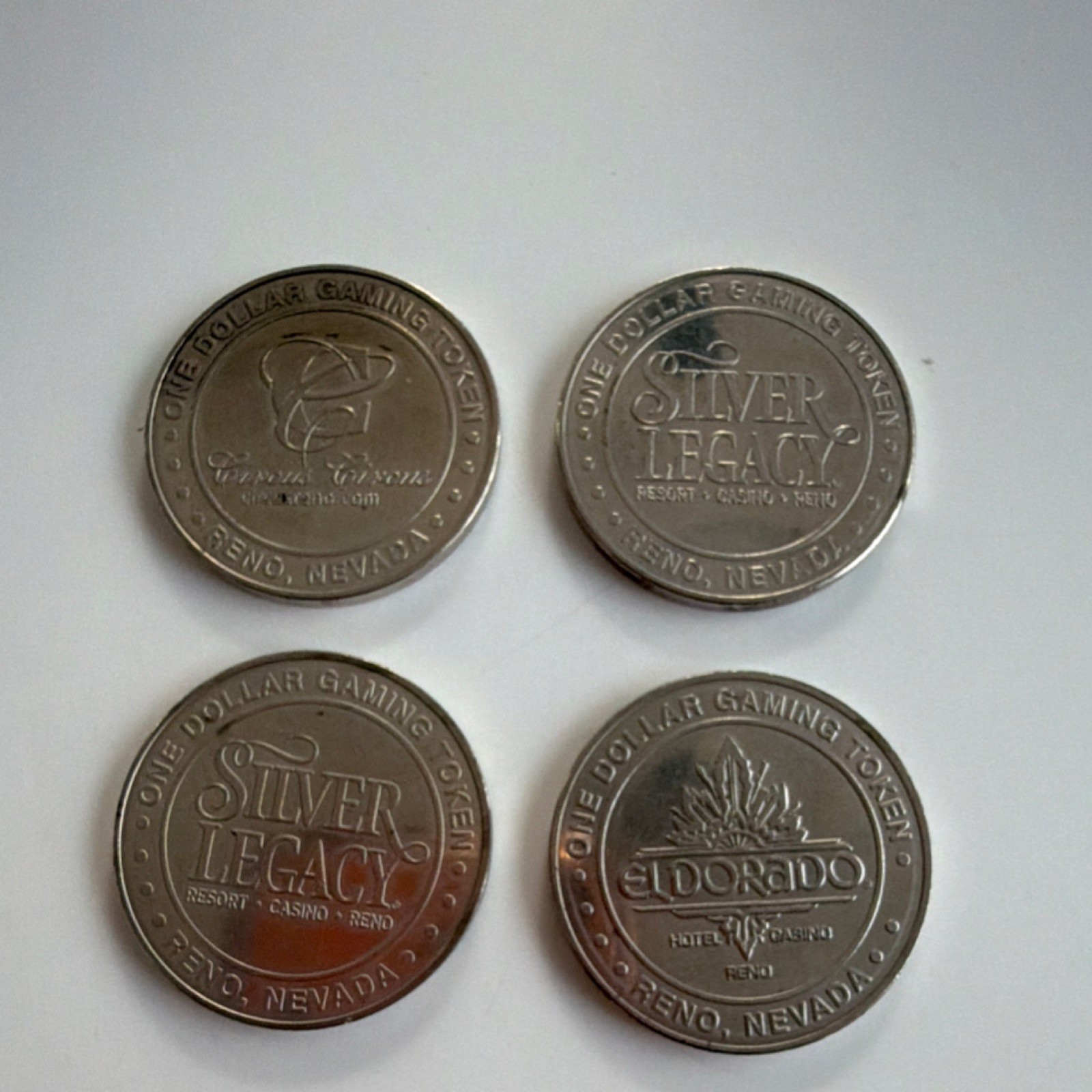 Silver Legacy & Eldorado $1 Game Token Reno USBC Women's Championships 2006 SET