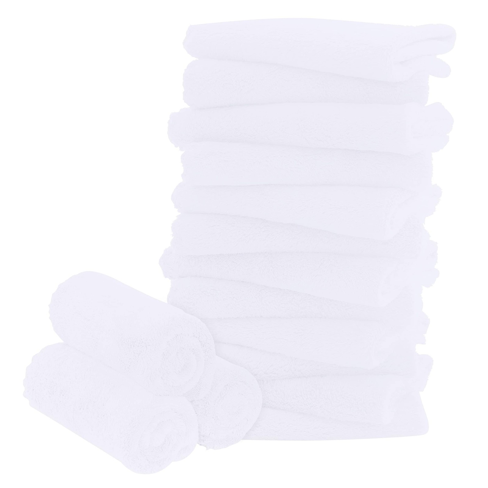 16 Pack Baby Washcloths - 10x10 Inch, Microfiber baby towel - Absorbent and S...