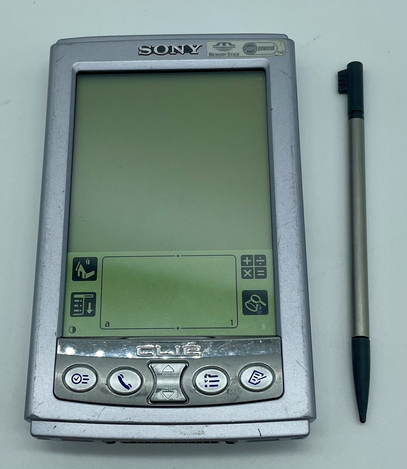 Sony Clie PEG-S320 Silver Portable Monochrome Display Personal Ent. PDA Untested