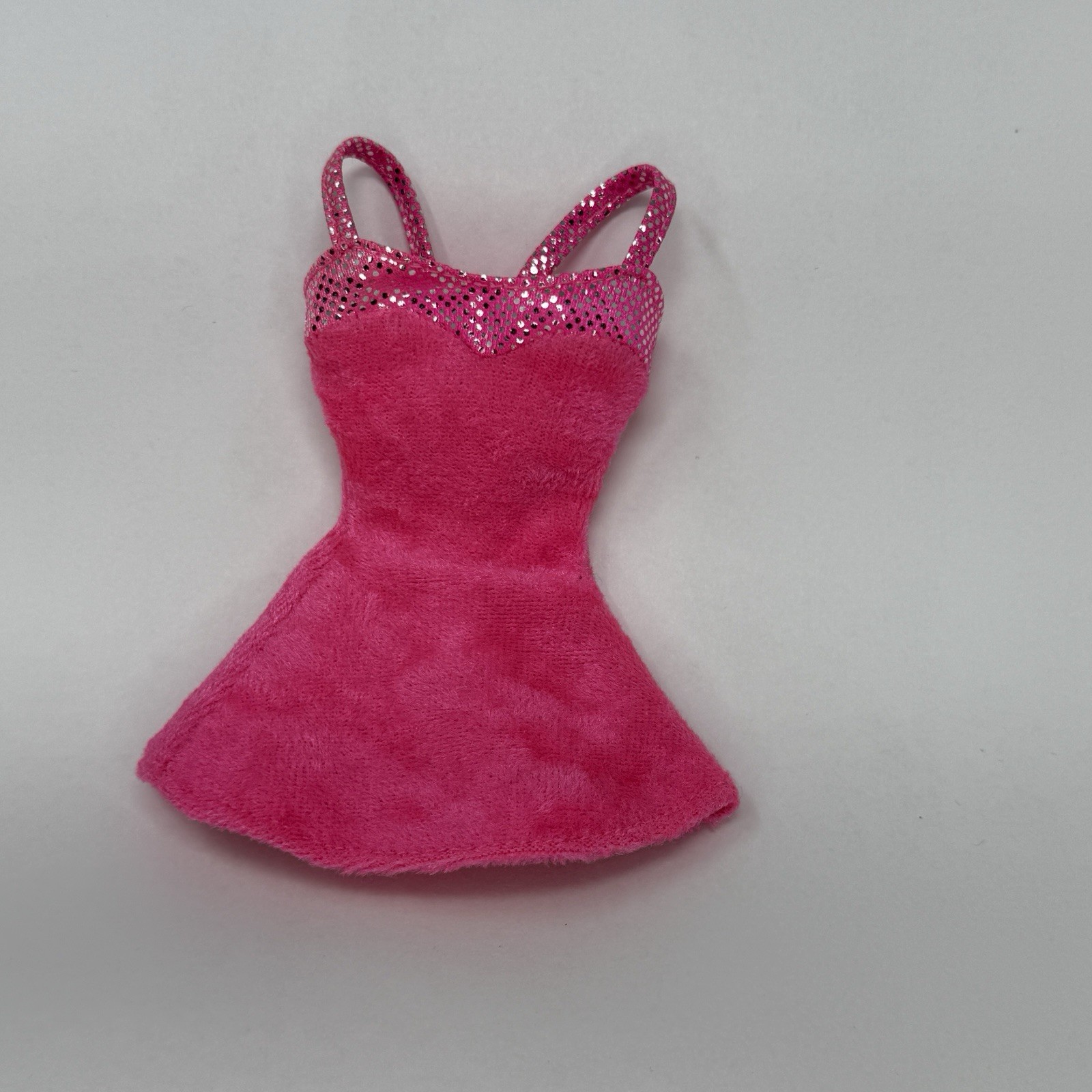 1997 BARBIE Sweetheart Pink Velvet  Short Mini Dress w/Pink Label Vintage Mattel