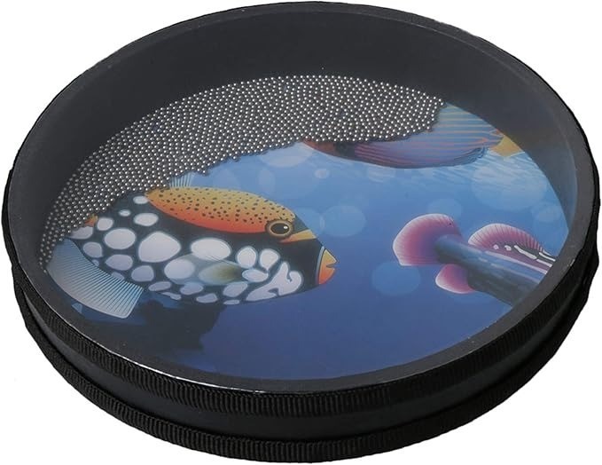 Yibuy Sound Wave Bead Ocean Drum Percussion Instrument 9.96” Diameter Hardwood