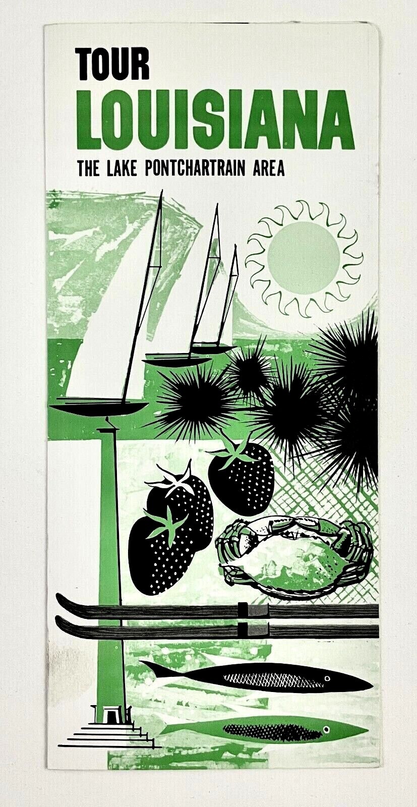 1960s Tour Louisiana Lake Pontchartrain Area Vintage Travel Brochure Camp Fish