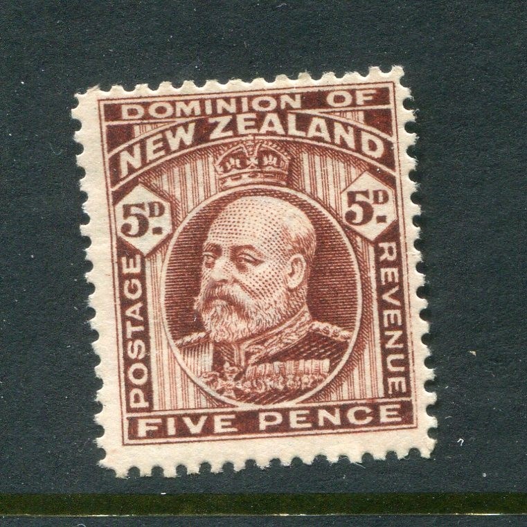 New Zealand #136a Edward VII 5 P. [Mint Hinged]