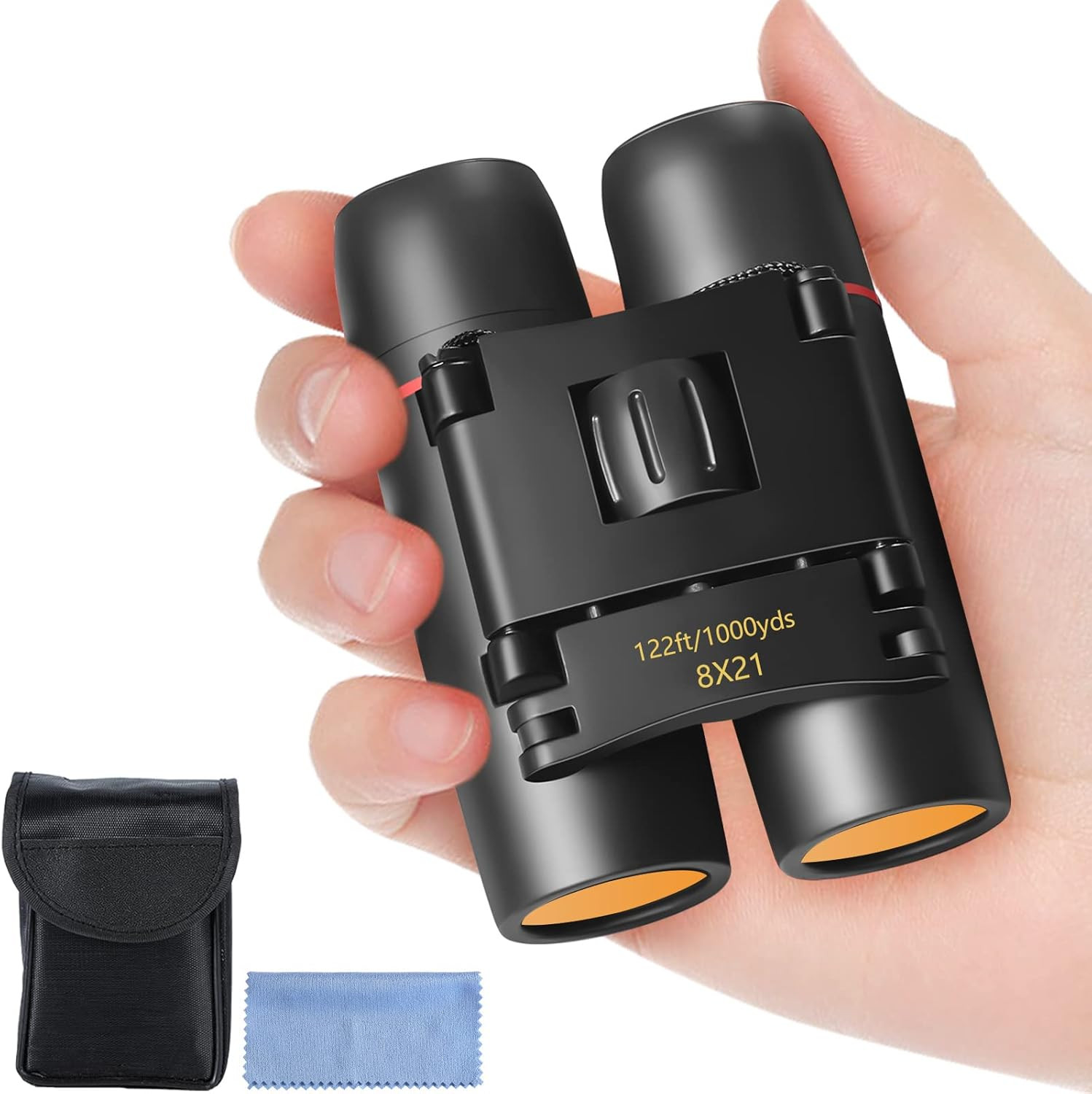 Compact Binoculars, Lightweight Foldable Small Binoculars for Adults and Kids, P