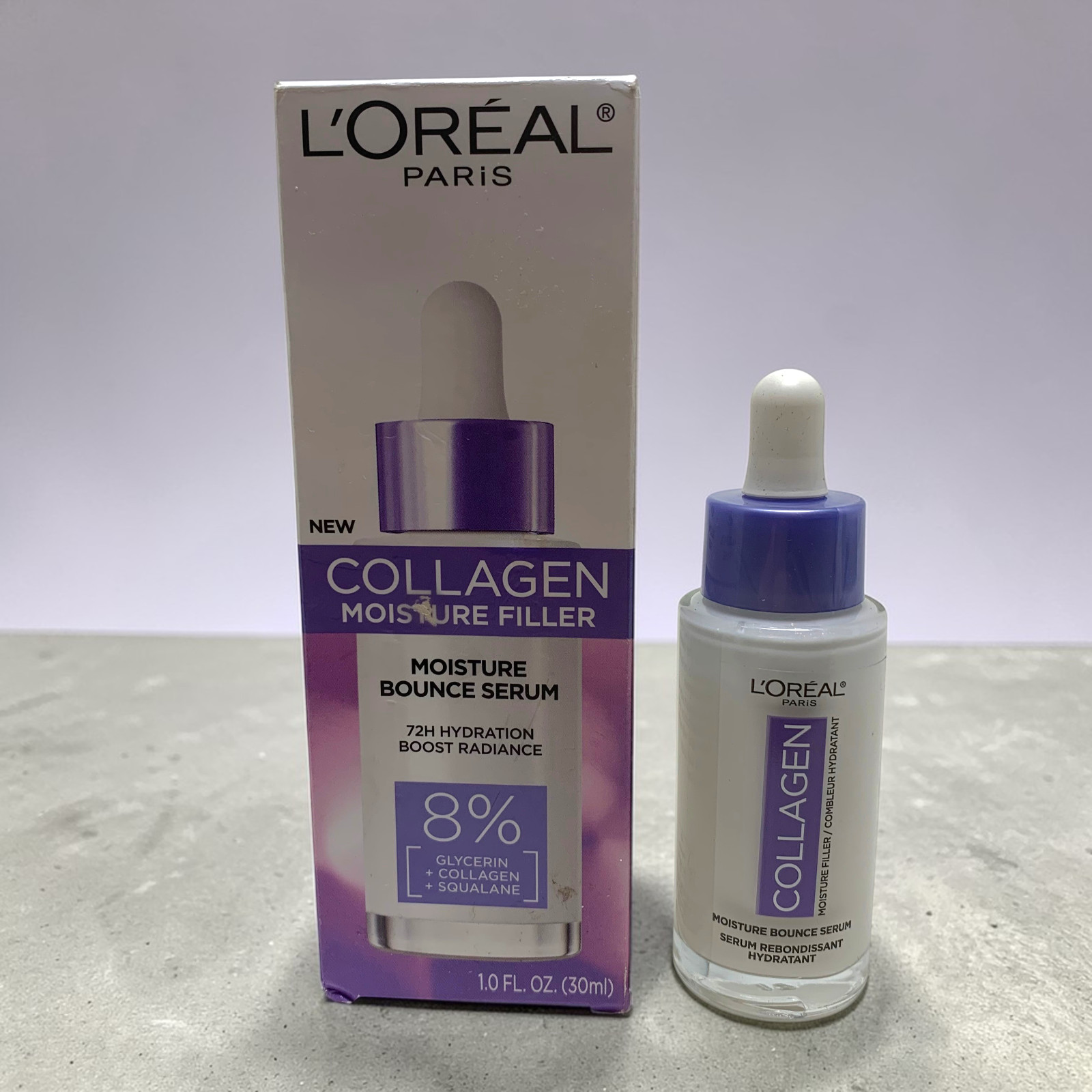 NEW L'Oreal Paris Collagen Moisture Filler Moisture Bounce Face Serum 1 Oz