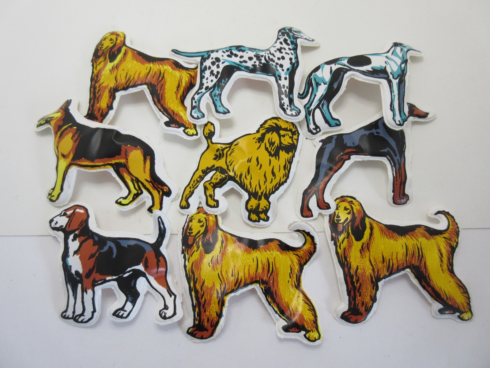 9 Old Vintage 1974 Magnetic Vinyl Dog Vending Machine Toys Hong Kong